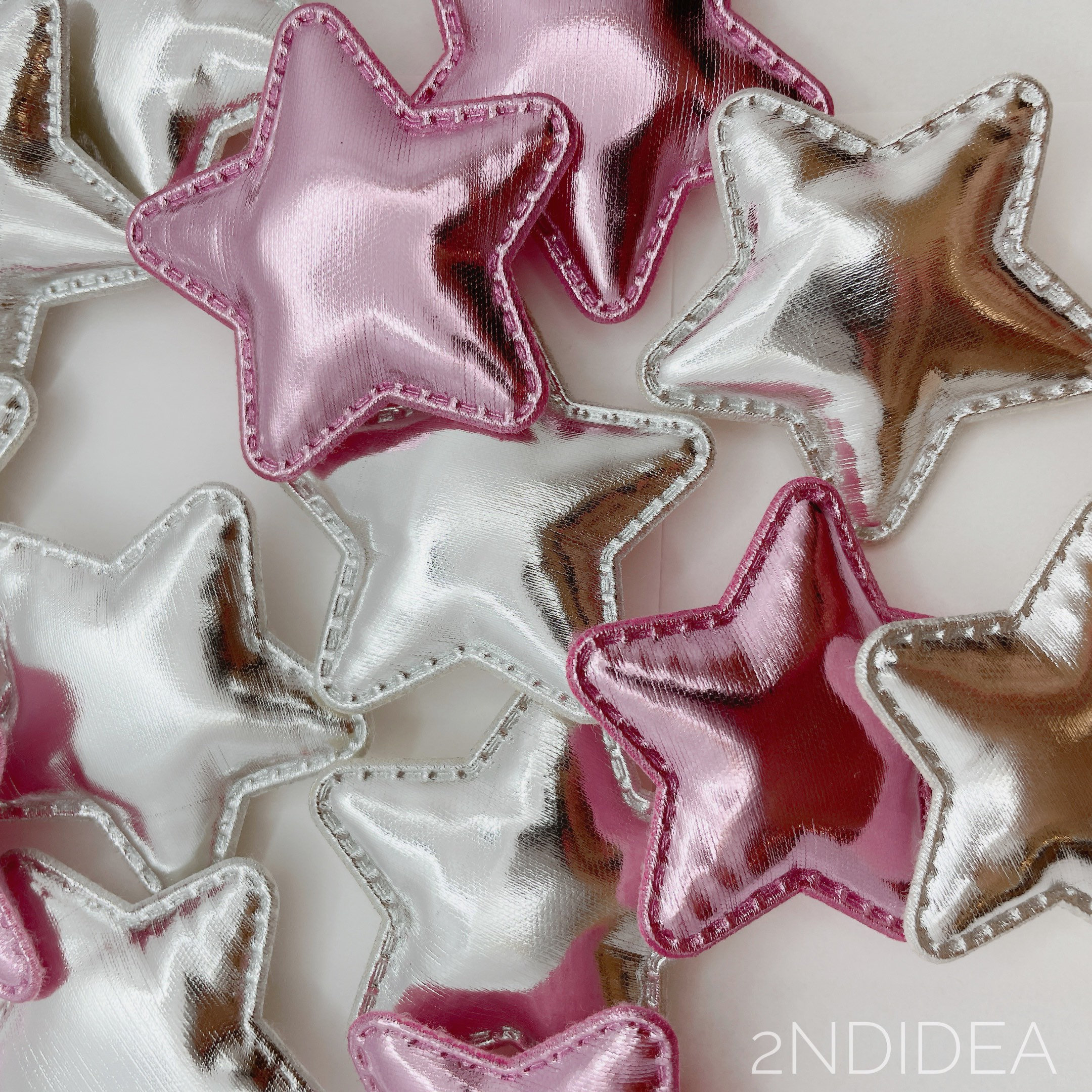 2 Shiny Star Padded Appliques Puffy Star | Etsy