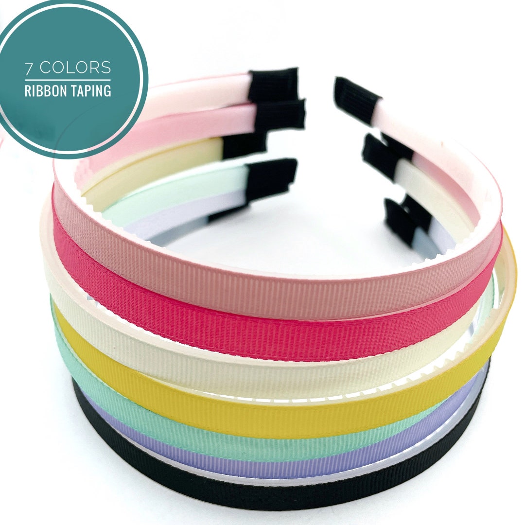 10mm Ribbed Plastic Teeth Comb Headband 1cm Ribbon Taped Etsy