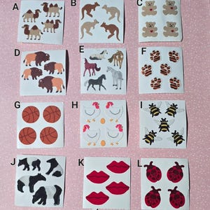 Original Sandylion sticker section, 90s vintage sticker, fuzzy fabric, rare