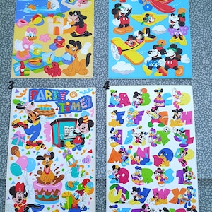 Foglio di adesivi originali Sandylion Maxi kromekote vintage anni '90 adesivi anni '90 Disney Topolino