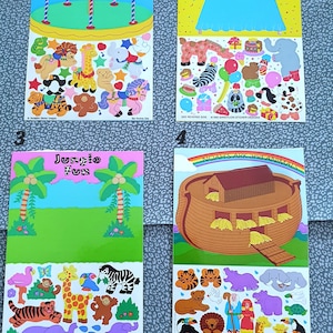 Foglio di attività con adesivi Maxi Sandylion originali kromekote vintage anni '90 adesivi anni '90