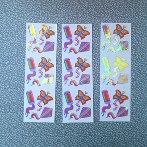 Original Sandylion stickers pearly stickers stripes vintage 90s stickers