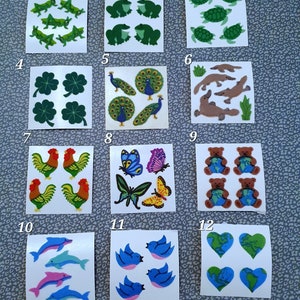 Original vintage Sandylion stickers, fuzzy, fabric, stickers 90s 90&#39;s