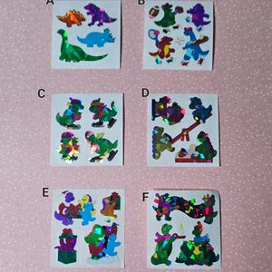 Original vintage Sandylion sticker, prism, glitter, laser, prismatic 90s sticker
