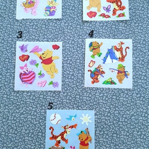 Sezione adesivi originale Sandylion Disney kromekote carta vintage anni '90 Winnie the Pooh adesivo