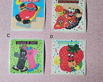 Pegatina original de Sandylion, desprendible, para rascar y oler, rara, pegatina vintage de los 90