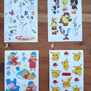Original Sandylion Maxi Sticker Sheets, fuzzy, fabric, stickers, Disney