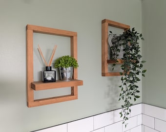 Wall Hanging Rustic Picture frame shelves