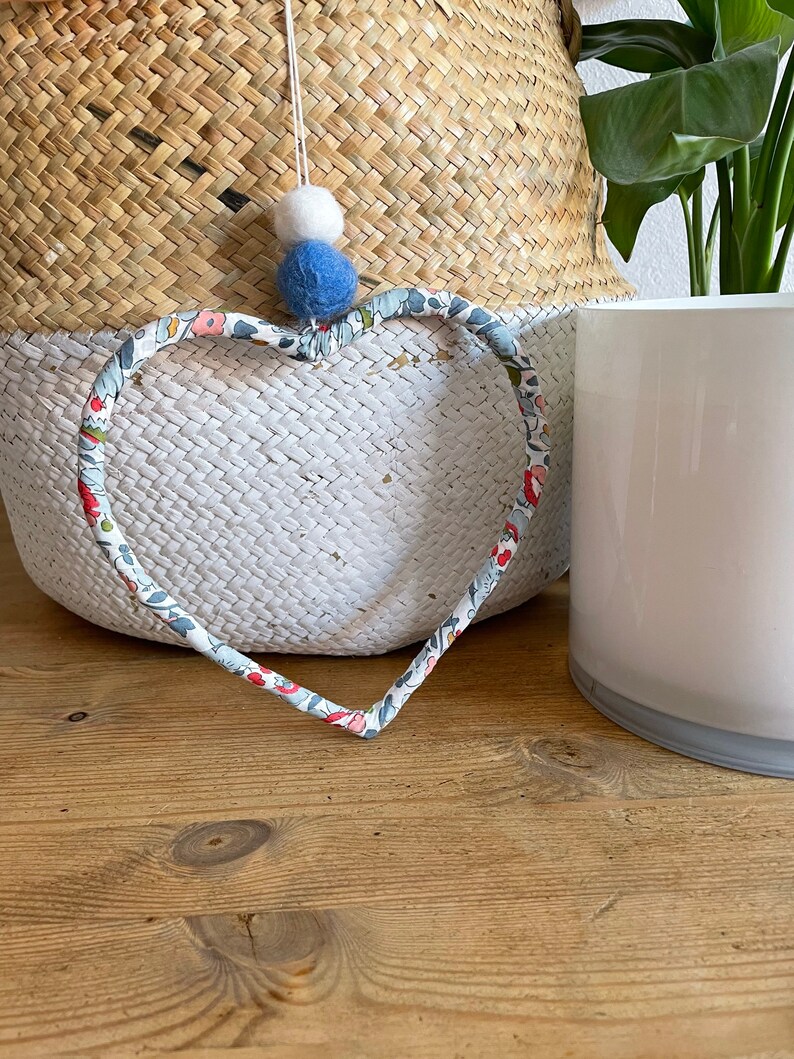 Liberty Print Heart Decorative Heart Wire Heart Hanging Heart Decoration Home decoration Heart image 5