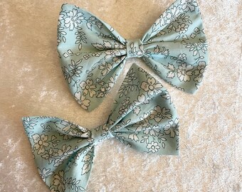 Liberty Print Hair Bow Clip - Liberty Hair Accessory - Hair Accessory - Hair Bow - Bow Clip - Girl's Bows - Liberty Bow - Fringe Clip