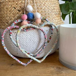 Liberty Print Heart Decorative Heart Wire Heart Hanging Heart Decoration Home decoration Heart image 1