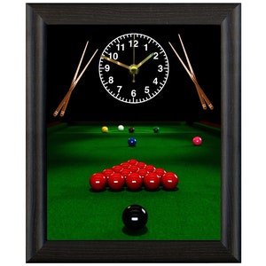 Snooker gift clock for christmas birthday home other occasions wall or freestanding