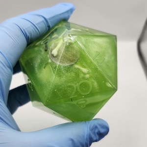 Gelatinous Cuties- CUSTOM Liquid Core Handmade Large Sharp Edge Resin Dice