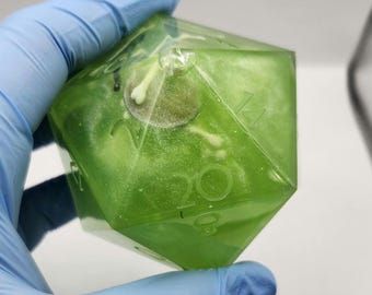 Gelatinous Cuties- CUSTOM Liquid Core Handmade Large Sharp Edge Resin Dice