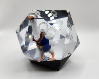 Who&#39;s the Goose who&#39;s on the Loose? GOOSETARION- CUSTOM Handmade Resin Chonk D20 Dice