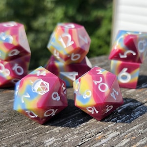 Get Ready for a Dice Changer- Handmade Large Sharp Edge Resin Dice Set