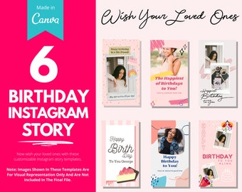 Instagram Story Birthday Etsy
