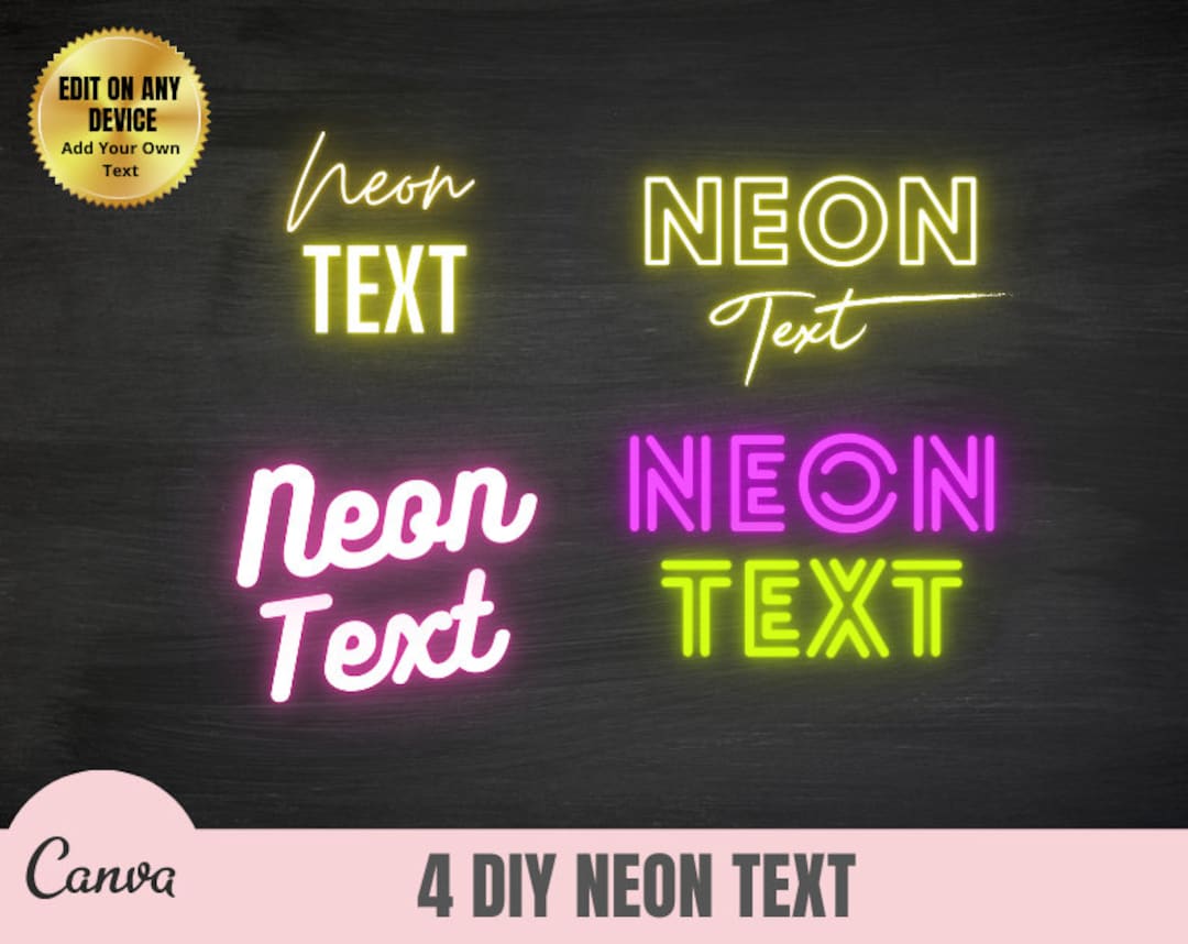 DIY Neon Text, Do It Yourself Neon Lettering, Neon Text Logo, Neon Logo
