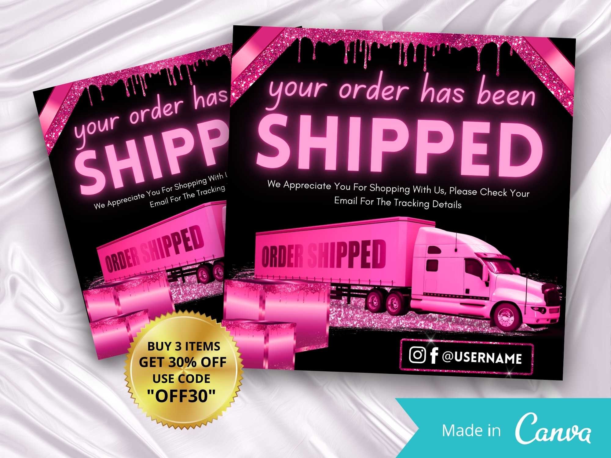 Your Order Has Been Shipped Flyer Shipment Flyer Order Etsy UK