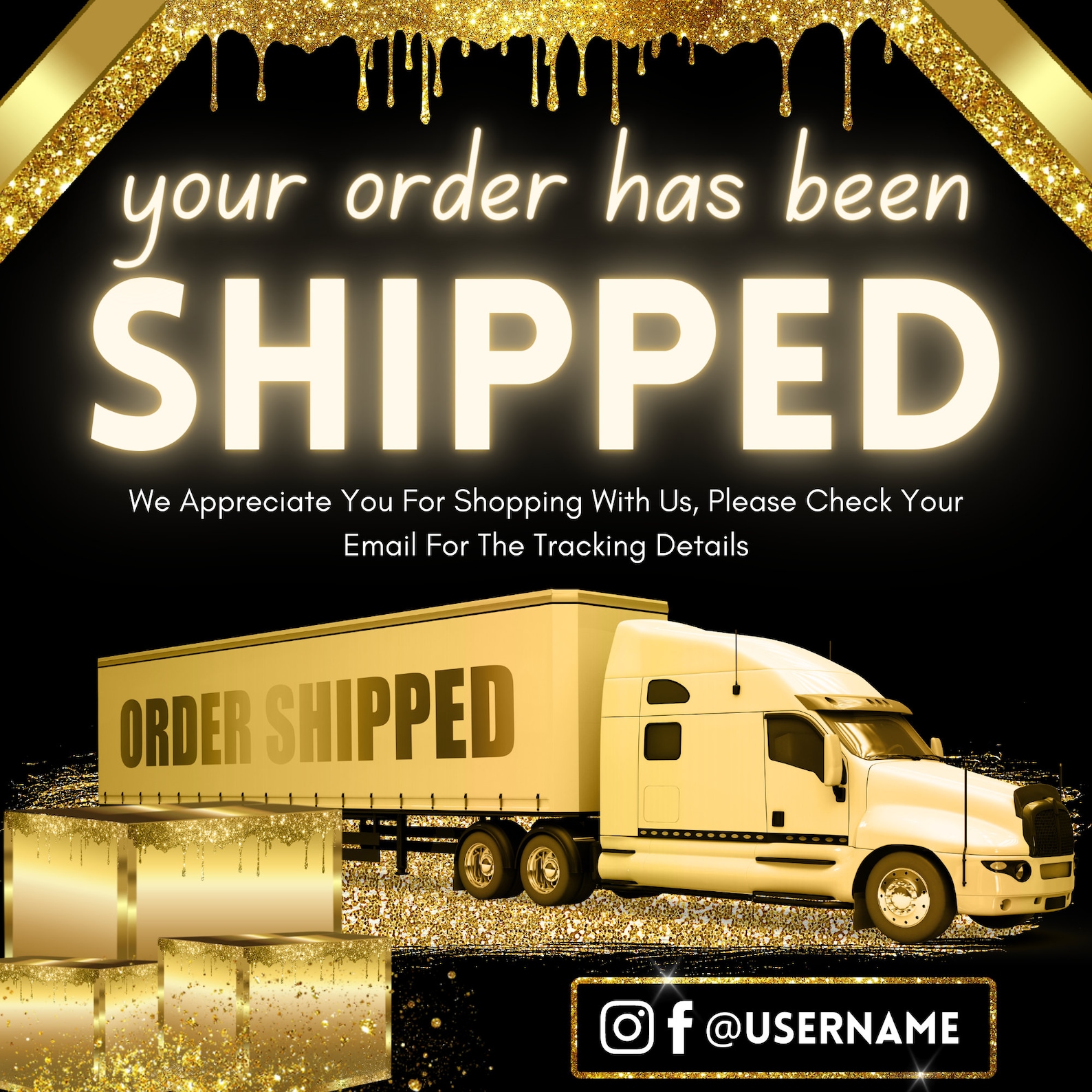 Your Order Has Been Shipped Flyer Shipment Flyer Order Etsy España