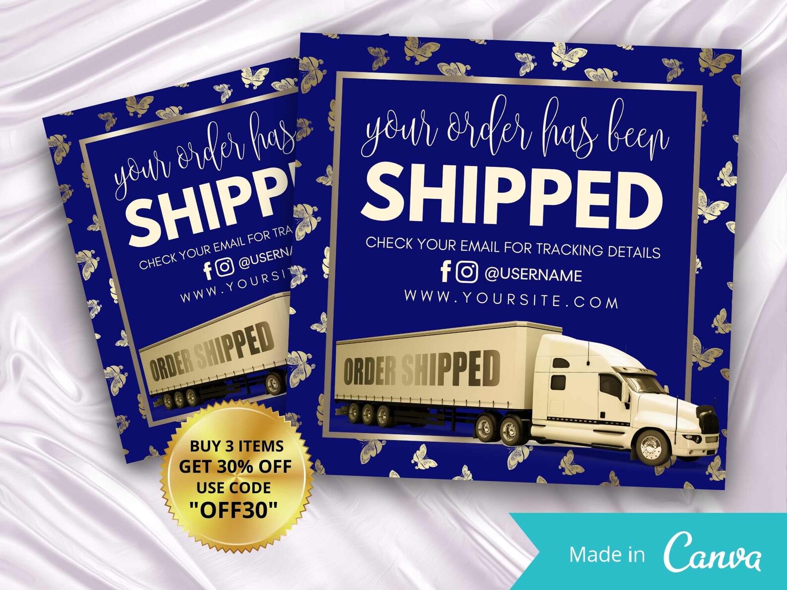 Your Order Has Been Shipped Flyer Shipment Flyer Order Etsy