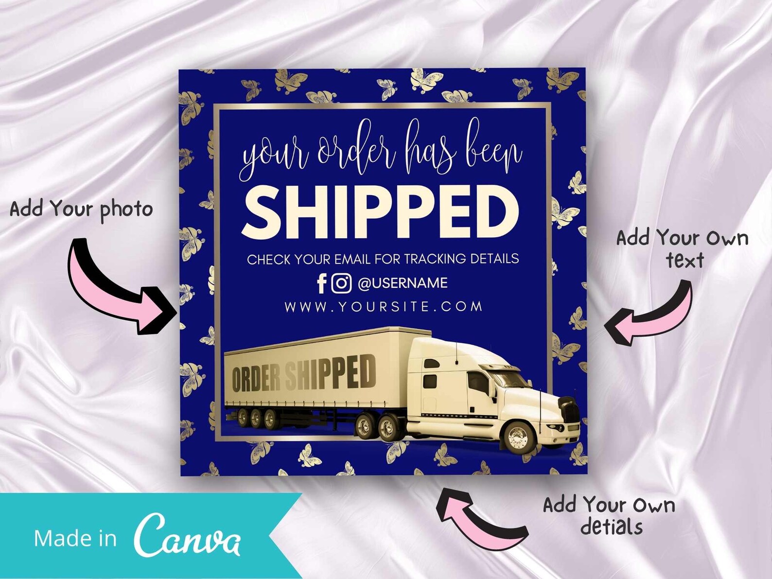 Your Order Has Been Shipped Flyer Shipment Flyer Order Etsy