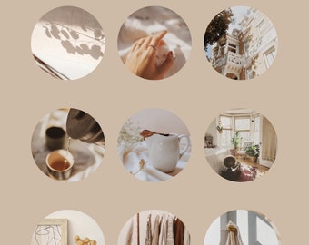 Aesthetic Beige Boho Instagram Highlight Covers | IG Highlight Covers | Instagram Story Highlight Covers | IG |