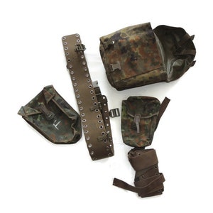 Bundeswehr german flecktarn S95 set rifleman with pouches belt and suspenders Issued