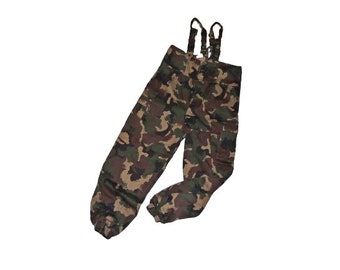 Issued Hungarian Army Woodland Camouflage Pants Twill with suspenders Original