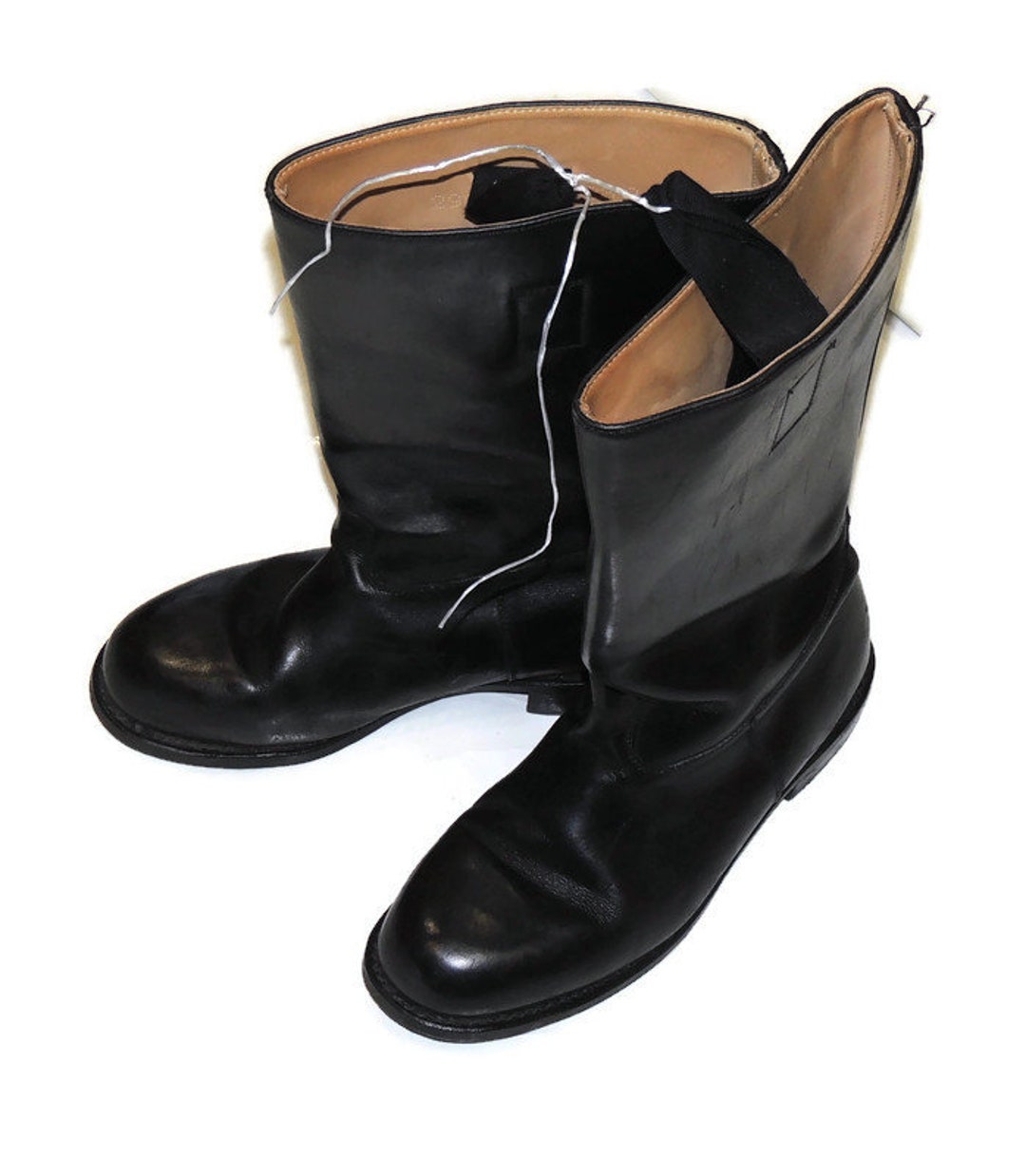 German Parade Boots Leather Bundeswehr Black Issued Etsy