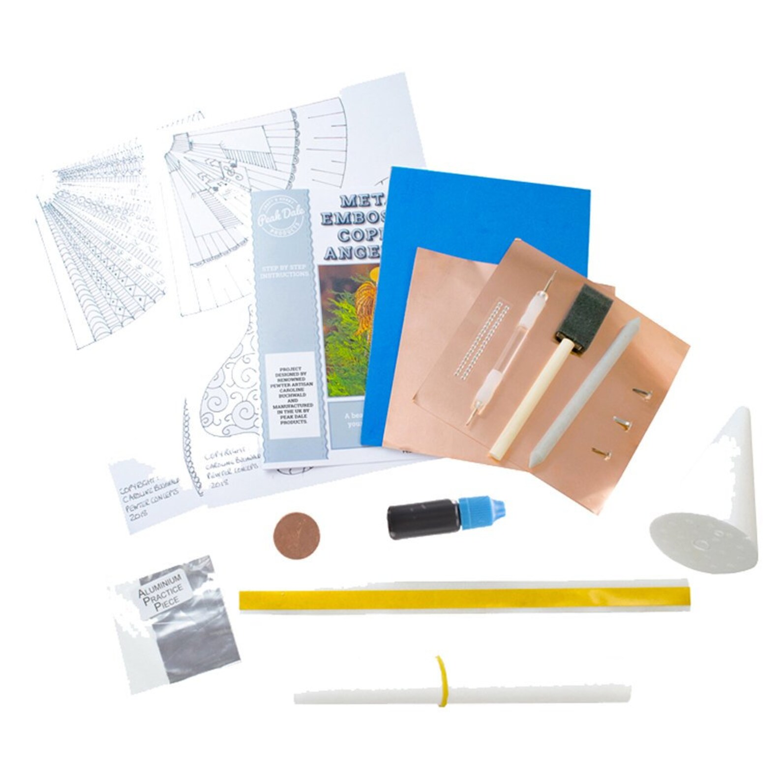 Metal Embossing Kit Copper Angel Etsy