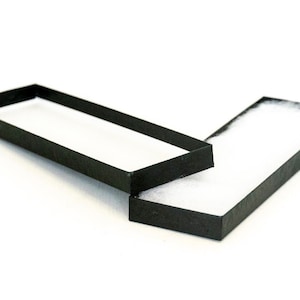 35 x B04 Standard Black Grained Cardboard Jewellery Gift Boxes with Fibro insert