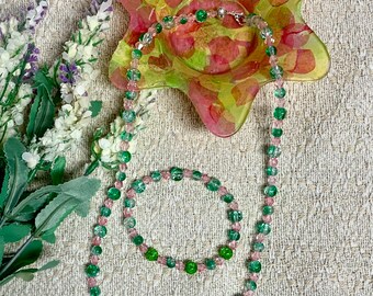 pink and green beautiful set