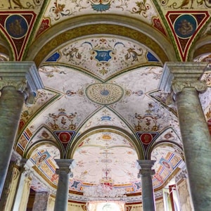 Villa italiana, decadencia romántica, Urbex, arquitectura, regalo de fotos, impresión fotográfica de alta calidad, Alu Dibond, diseño interior de vidrio acrílico