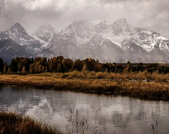 Grand Teton Photo Print, Teton Storm, Schwabacher Landing, Jackson Hole, Wyoming