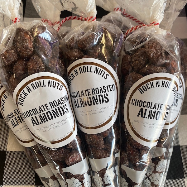 Chocolate Roasted Almonds | Mother's Day | Roasted Nuts | Candied Nuts | Snacks | Chocolate lover | Made in Michigan