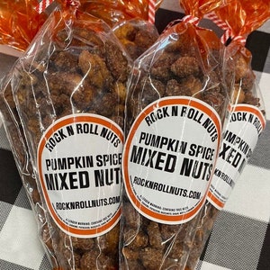 Pumpkin Spice Nuts Roasted Snack Pumpkin Flavor Fall Gift Thanksgiving Pumpkin Pie Spiced Nuts Michigan Made Gift Hostess