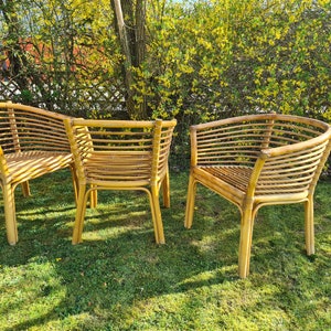 Rattan seating group 80s Rausch Design 7-piece garden furniture image 6