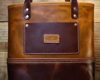 WOMENS TOTE BAG - Leather Handmade - Horween Cavalier - Elegant - Soft Bag, Gifts for Mom