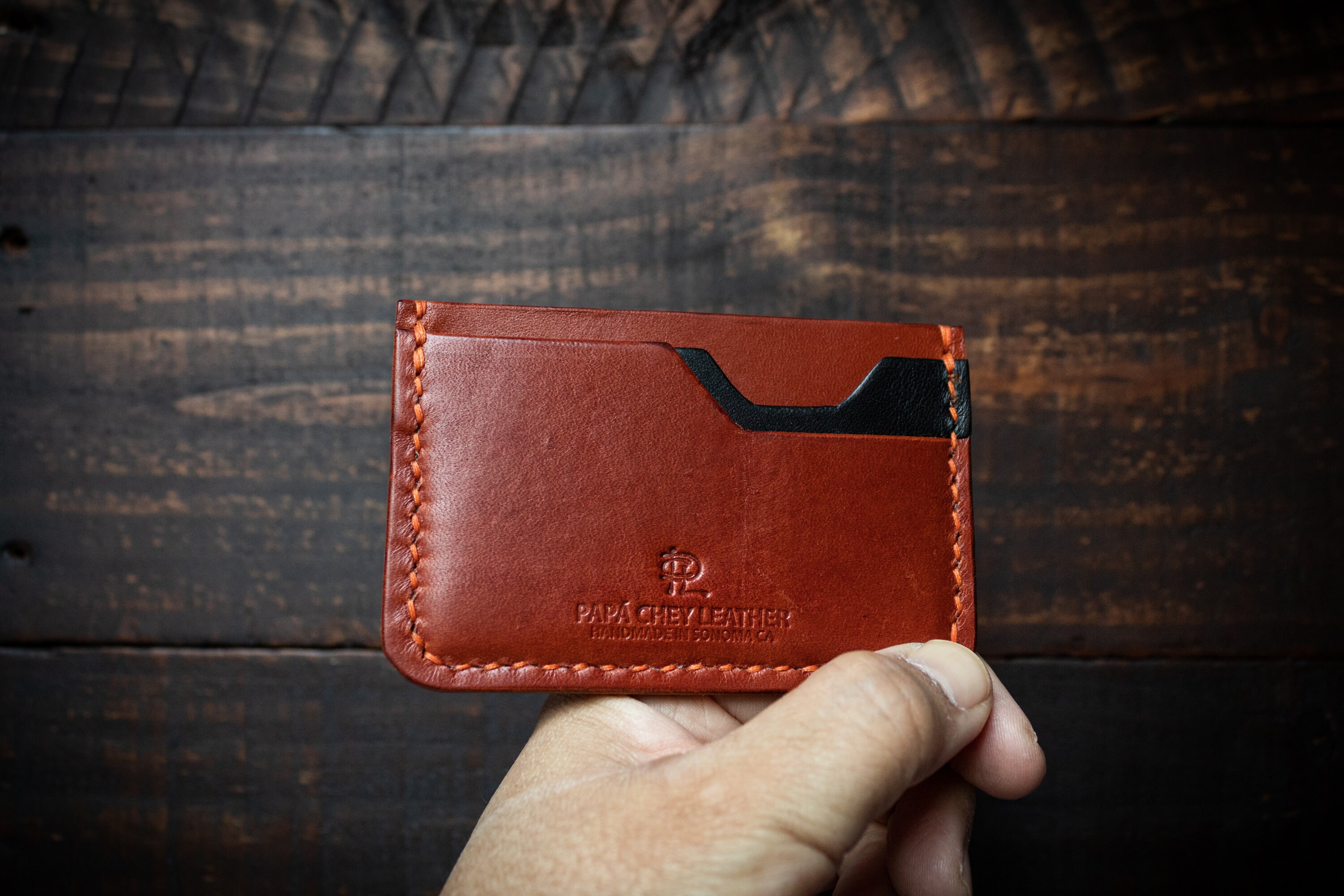 Minimalist Card Wallet. Premium Epsom Calf Leather. Card -  Norway
