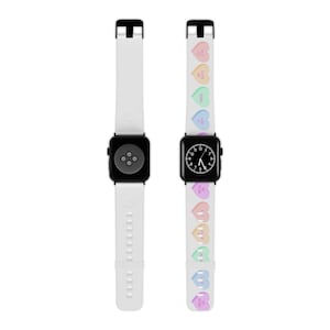 Cute Heart Watch Band for Apple Watch, Valentine&#39;s Gift, Colorful Silicone Strap, Trendy Accessory, Love Themed Band