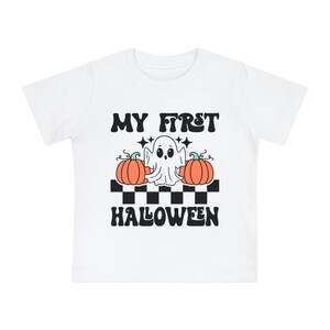 My First Halloween Baby T-Shirt, Cute Ghost Design, Infant Halloween Outfit, Pumpkin T-Shirt, Baby Gift for Halloween