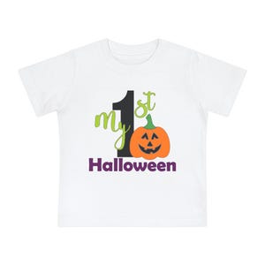 1st Halloween Baby T-Shirt, Cute Toddler Tee, Baby Halloween Costume, Newborn Gift, Fall Celebration Shirt