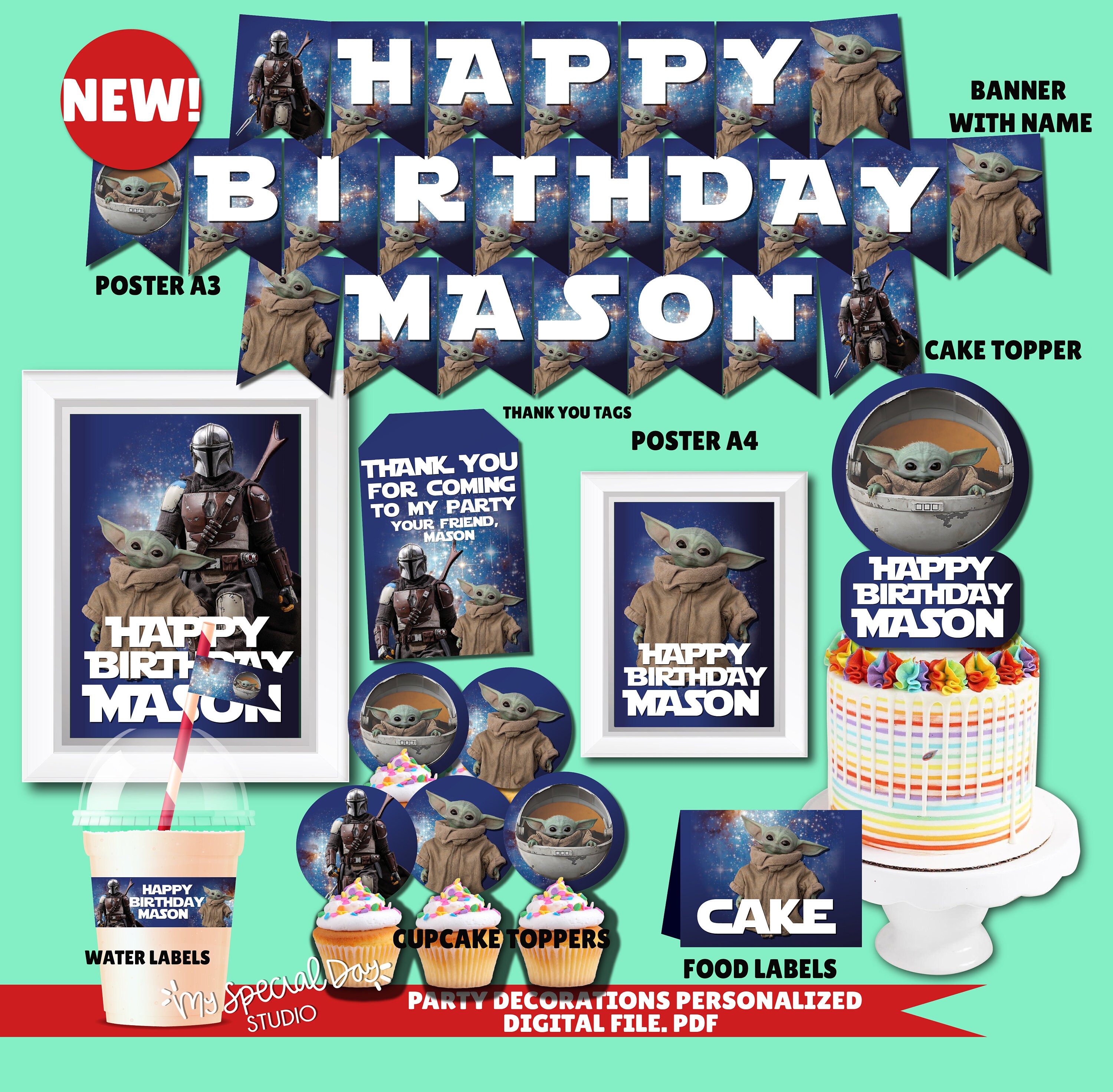 The Mandalorian party supplies the mandalorian party | Etsy