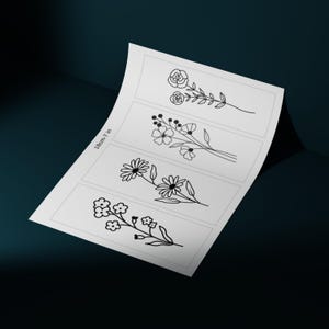 8 Stick and Stitch Hand Embroidery Bookmark Pattern for  Clothes, Accessory, Tote Bag PDF