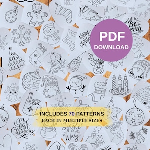 70 pcs Christmas Stick & Stitch Embroidery Patterns – Each  Multi Sized Festive Designs (Digital Download)