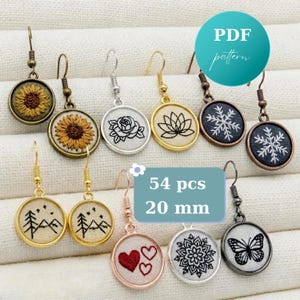 54 Small Embroidery Patterns: Minimalist Doodle Designs for Jewelry (Digital Download)