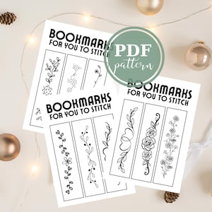 9 Floral Hand Embroidery Bookmark Patterns – Stick and Stitch Botanical Designs (PDF Download)