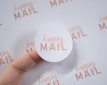 Boho Happy Mail Small Business Label Aufkleber für Briefverpackung Mailing