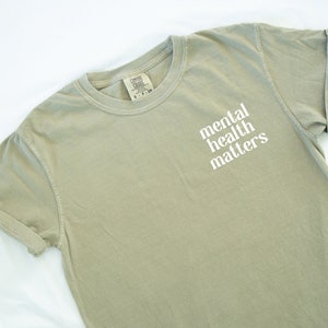 Mental Health Matters Minimalist Comfort Colors Unisex Short Sleeve T-shirt